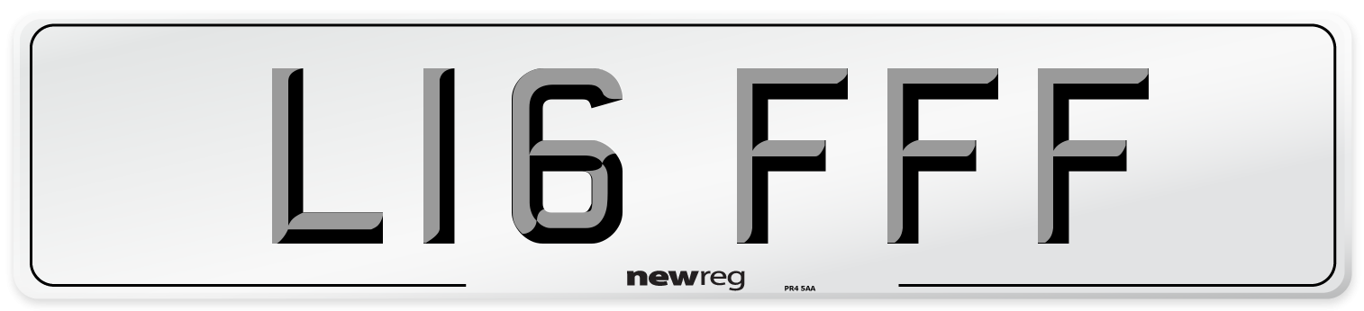 L16 FFF Number Plate from New Reg